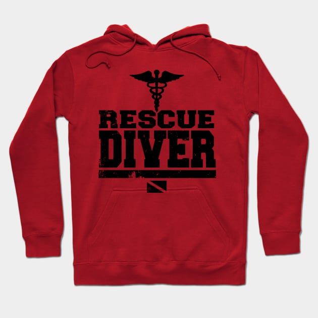 Rescue Diver (distressed) Hoodie by TCP